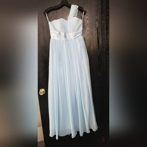 Sky blue color Prom Dress EveningDress with zipper
